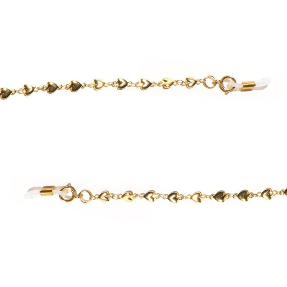 Lele Sadoughi Puffed Heart Sunglasses Chain Necklace - Picture 2 of 3